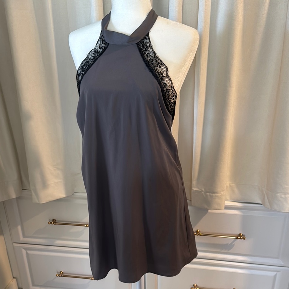 Urban Outfitters Lace-Trimmed Halter Dress